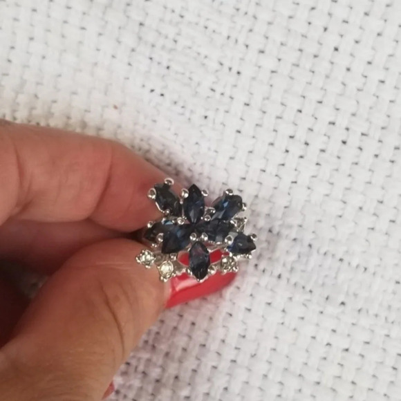 Vintage sapphire 12kt‎ statement ring 7.5 - Picture 3 of 9